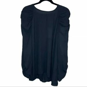 Who What Wear Top Ruched Puffy Statement Sleeves